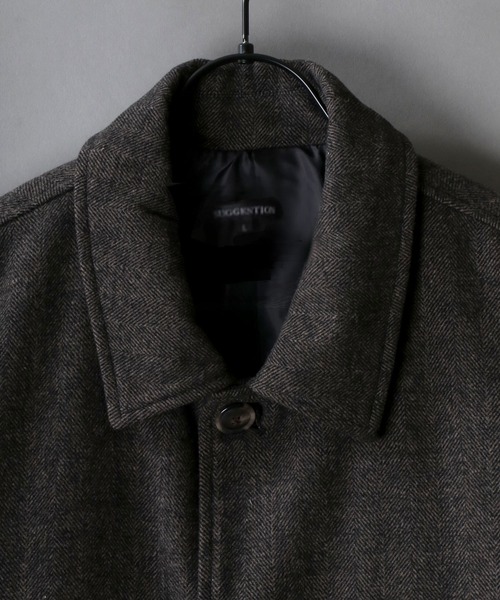 SITRY（シトリー）の「【別注】over size wool bal collar coat/オーバーサイズ ウール バルカラー ロングコート/ステンカラーコート/レディース メンズ（ステンカラーコート・メンズ・グレー系その他/ブラック/ブラウン系その他/グレイッシュベージュ・M/L）」の7枚目の写真