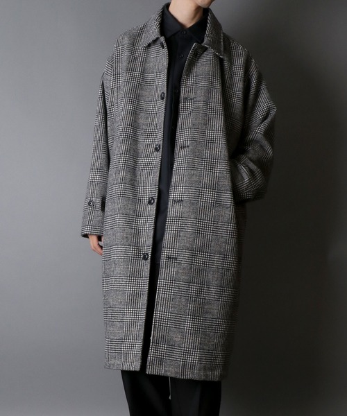 SITRY（シトリー）の「【別注】over size wool bal collar coat/オーバーサイズ ウール バルカラー ロングコート/ステンカラーコート/レディース メンズ（ステンカラーコート・メンズ・グレー系その他/ブラック/ブラウン系その他/グレイッシュベージュ・M/L）」の10枚目の写真