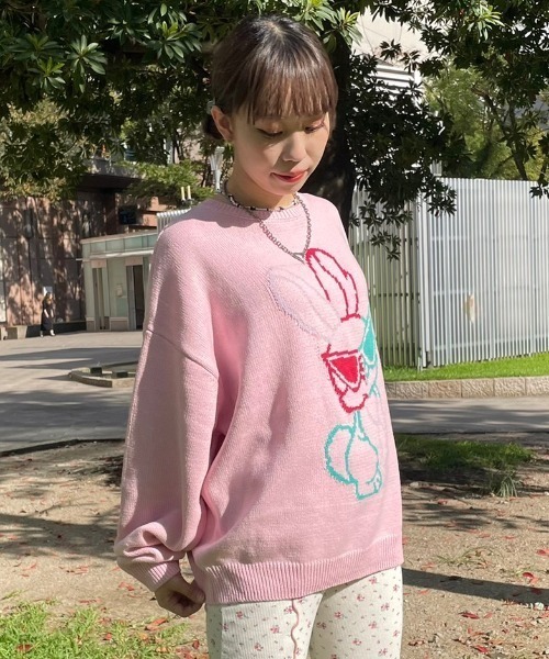 Candy Stripper（キャンディストリッパー）の「COOL BUNNY ニット（ニット/セーター・レディース・ブラック/ピンク/ライトブルー・2）」の12枚目の写真