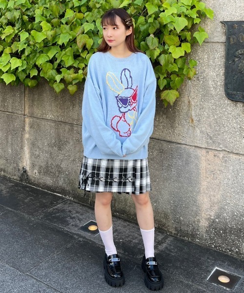 Candy Stripper（キャンディストリッパー）の「COOL BUNNY ニット（ニット/セーター・レディース・ブラック/ピンク/ライトブルー・2）」の6枚目の写真