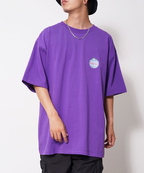 Paragraph（パラグラフ）の「Paragraph パラグラフ ファイヤー フレームプリント 半袖Tシャツ（Tシャツ/カットソー・メンズ・ホワイト/ライトグレー/ベージュ/パープル/ブルー/アイボリー/チャコール・FREE）」の7枚目の写真