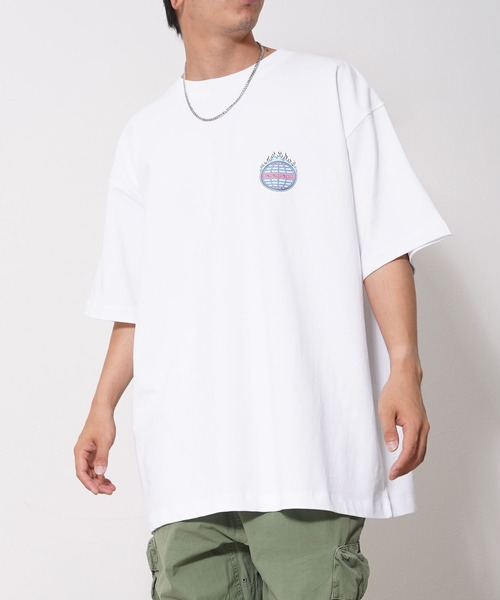 Paragraph（パラグラフ）の「Paragraph パラグラフ ファイヤー フレームプリント 半袖Tシャツ（Tシャツ/カットソー・メンズ・ホワイト/ライトグレー/ベージュ/パープル/ブルー/アイボリー/チャコール・FREE）」の2枚目の写真