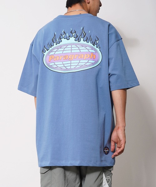 Paragraph（パラグラフ）の「Paragraph パラグラフ ファイヤー フレームプリント 半袖Tシャツ（Tシャツ/カットソー・メンズ・ホワイト/ライトグレー/ベージュ/パープル/ブルー/アイボリー/チャコール・FREE）」の14枚目の写真