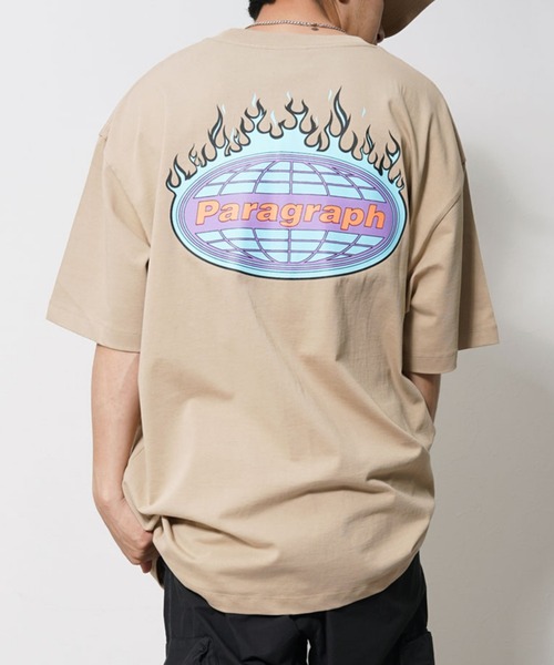 Paragraph（パラグラフ）の「Paragraph パラグラフ ファイヤー フレームプリント 半袖Tシャツ（Tシャツ/カットソー・メンズ・ホワイト/ライトグレー/ベージュ/パープル/ブルー/アイボリー/チャコール・FREE）」の20枚目の写真