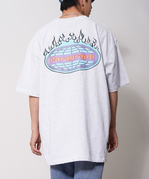 Paragraph（パラグラフ）の「Paragraph パラグラフ ファイヤー フレームプリント 半袖Tシャツ（Tシャツ/カットソー・メンズ・ホワイト/ライトグレー/ベージュ/パープル/ブルー/アイボリー/チャコール・FREE）」の21枚目の写真