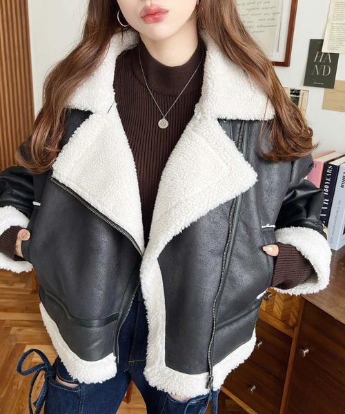 新品 近い 美品 TENORAS 送料込5万円程 ムートン レザー 風 コート Amazon | Denny&Dora メンズ ブラウン ムートン ジャケット