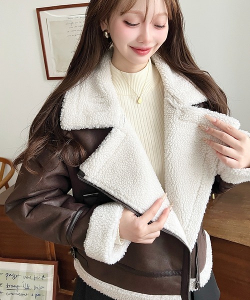 【美品】イタリアンファブリック 羊革 本革 リアルムートンジャケット ブラック 楽天市場】p5倍27日迄☆革ジャン 防寒性バッチリ ムートン毛皮一枚