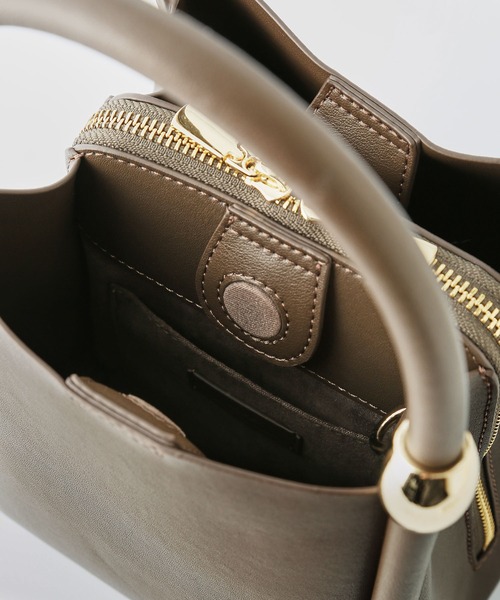 ROPE'（ロペ）の「2WAYメタルモチーフポイントバッグ（ハンドバッグ・レディース・オフホワイト/ダークブラウン/マスタード・FREE）」の15枚目の写真