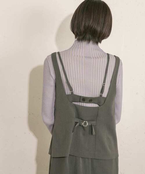 KBF（ケイビーエフ）の「レイヤードベスト（ベスト・レディース・チャコールグレー/モカ・ONE）」の5枚目の写真