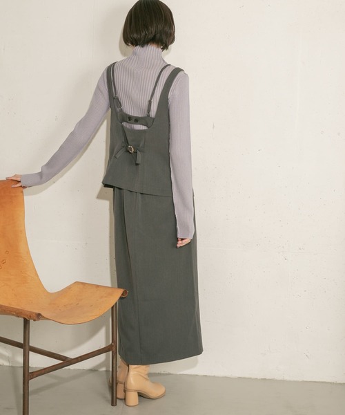 KBF（ケイビーエフ）の「レイヤードベスト（ベスト・レディース・チャコールグレー/モカ・ONE）」の8枚目の写真