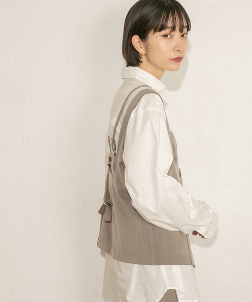 KBF（ケイビーエフ）の「レイヤードベスト（ベスト・レディース・チャコールグレー/モカ・ONE）」の18枚目の写真