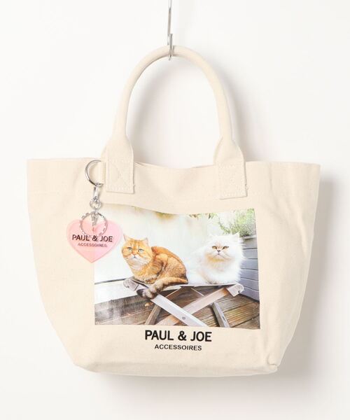 PAUL & JOE ACCESSOIRES(ポールアンドジョーアクセソワ)の「【PAUL & JOE ACCESSOIRES /ポール アンド ジョー アクセソワ 】 キャンバスフォトプリント ミニトートバッグ(トートバッグ・レディース・ブラック/アイボリー・FREE)」の5枚目の写真