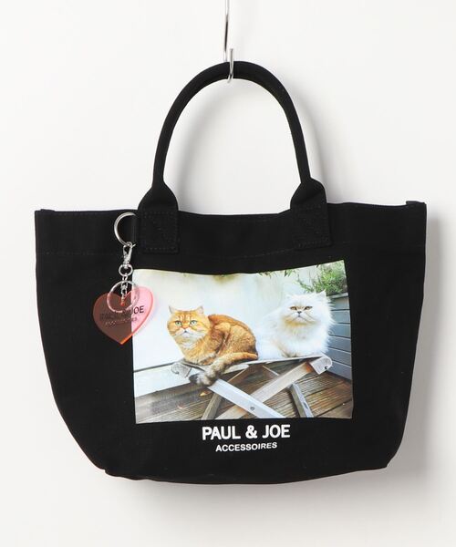 PAUL & JOE ACCESSOIRES(ポールアンドジョーアクセソワ)の「【PAUL & JOE ACCESSOIRES /ポール アンド ジョー アクセソワ 】 キャンバスフォトプリント ミニトートバッグ(トートバッグ・レディース・ブラック/アイボリー・FREE)」の6枚目の写真