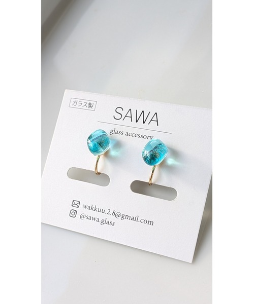 tone(トーン)の「【sawa】一粒イヤリング(MA)(イヤリング・レディース・スカイブルー/グレー/ターコイズブルー/ライム/ブルー/その他/ラベンダー/ブラウン/パープル系その他/グリーン系その他/クリア/グリーン/シャンパン/ブルー系その他/ブルー系その他2・FREE)」の8枚目の写真