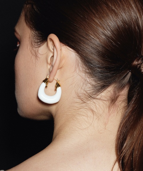 CENE（セネ）の「【CENE】セネ/ カラークリアフープ（ピアス（両耳用）・レディース・クリア/グリーン/ホワイト・FREE）」の15枚目の写真