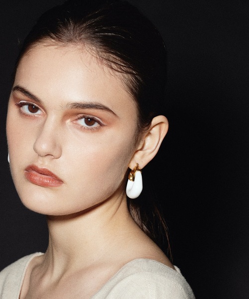 CENE（セネ）の「【CENE】セネ/ カラークリアフープ（ピアス（両耳用）・レディース・クリア/グリーン/ホワイト・FREE）」の18枚目の写真