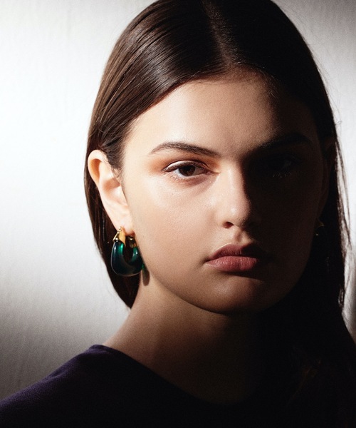 CENE（セネ）の「【CENE】セネ/ カラークリアフープ（ピアス（両耳用）・レディース・クリア/グリーン/ホワイト・FREE）」の19枚目の写真