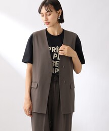 THE SHOP TK （ザ ショップ ティーケー ）の「◆ステッチレスミドル丈ジレ（ベスト）」