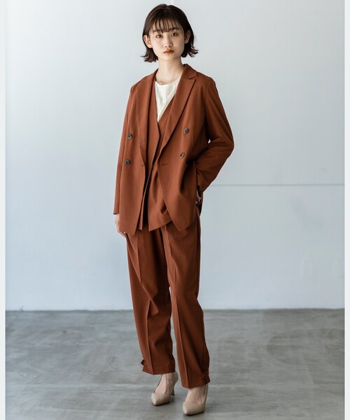 THE SHOP TK (ザ ショップ ティーケー )の「◆ステッチレスミドル丈ジレ(ベスト・レディース・チャコールグレー/ライトベージュ/レンガ・12)」の22枚目の写真