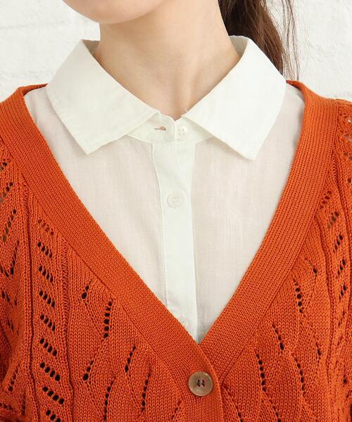Cutie Blonde(キューティーブロンド)の「◆かぎあみニットカーディガン(カーディガン/ボレロ・レディース・ブラック/アイボリー/ダークオレンジ・02/03)」の19枚目の写真