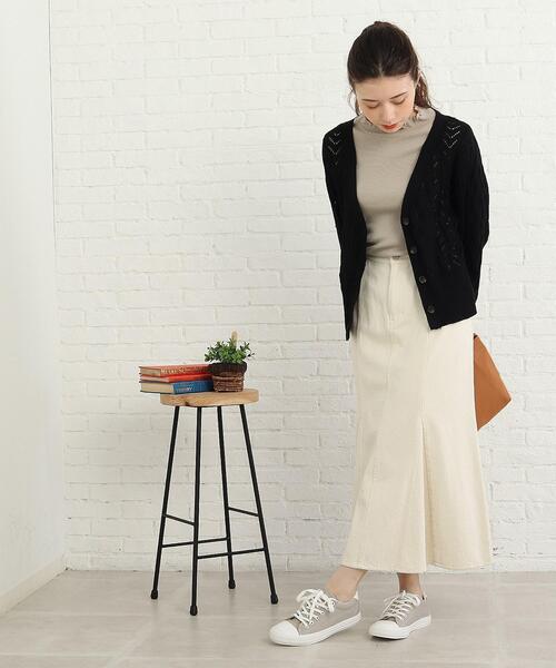 Cutie Blonde(キューティーブロンド)の「◆かぎあみニットカーディガン(カーディガン/ボレロ・レディース・ブラック/アイボリー/ダークオレンジ・02/03)」の6枚目の写真