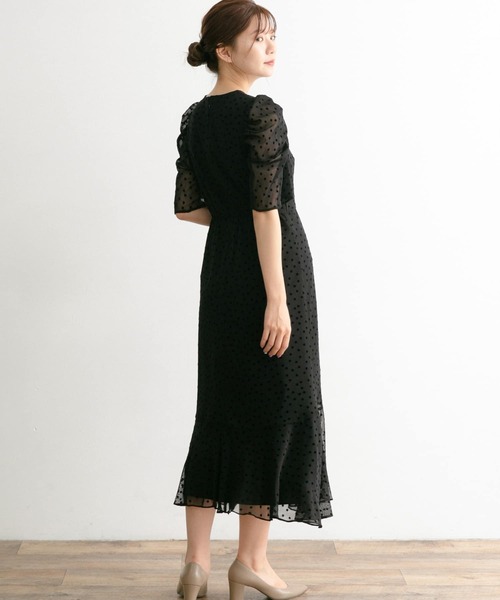 Chaco（チャコ）の「Chaco×ROSSO　ドットフロッキードレス（ワンピース・レディース・ブラック系その他/ベージュ系その他/グリーン系その他・FREE）」の13枚目の写真