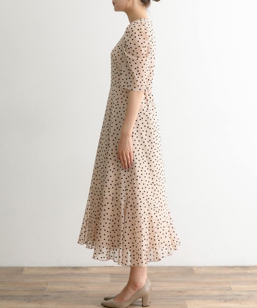 Chaco（チャコ）の「Chaco×ROSSO　ドットフロッキードレス（ワンピース・レディース・ブラック系その他/ベージュ系その他/グリーン系その他・FREE）」の21枚目の写真