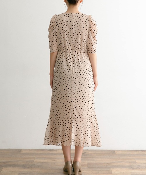 Chaco（チャコ）の「Chaco×ROSSO　ドットフロッキードレス（ワンピース・レディース・ブラック系その他/ベージュ系その他/グリーン系その他・FREE）」の22枚目の写真