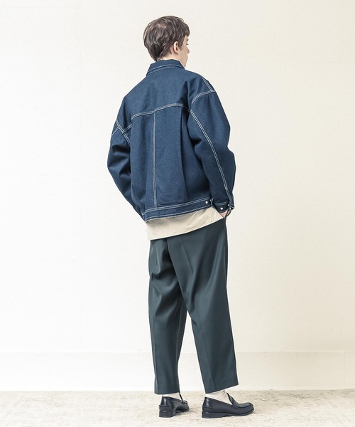 SLICK(スリック)の「13.5ozデニムジャケット(デニムジャケット・メンズ・サックスブルー/ネイビー・2/3/1)」の9枚目の写真