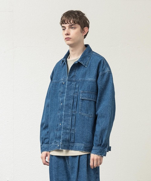 SLICK(スリック)の「13.5ozデニムジャケット(デニムジャケット・メンズ・サックスブルー/ネイビー・2/3/1)」の11枚目の写真