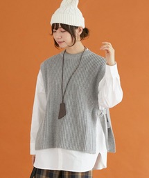 Doux archives | ニットベスト×シャツアンサンブル(アンサンブル)