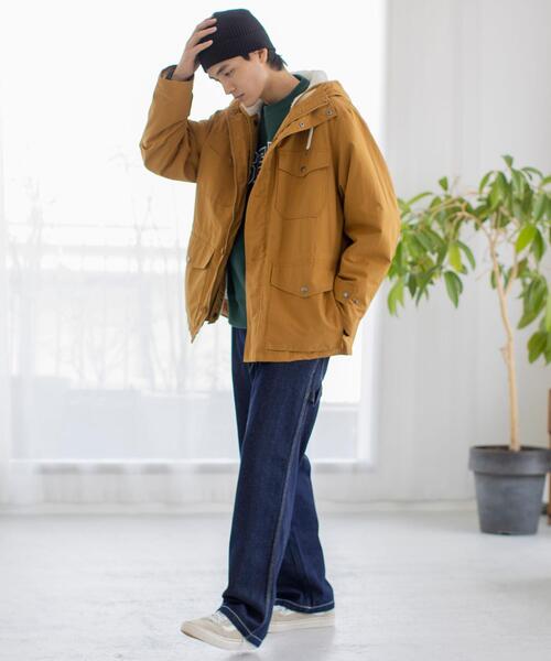 coen（コーエン）の「撥水3WAYボアマウンテンパーカー[マンパ＋ボアブルゾン2点セット]（マウンテンパーカー・メンズ・マスタード/ブラック/ダークグリーン・X-LARGE/MEDIUM/SMALL/LARGE）」の5枚目の写真