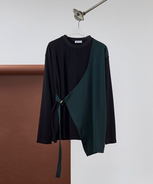 tk.TAKEO KIKUCHI(ティーケータケオキクチ)の「◆フロントダンチカットソー(ユニセックスアイテム)(Tシャツ/カットソー・メンズ・ブラック/ブラック系4/ベージュ系4/モスグリーン系4・01/02/03)」の4枚目の写真