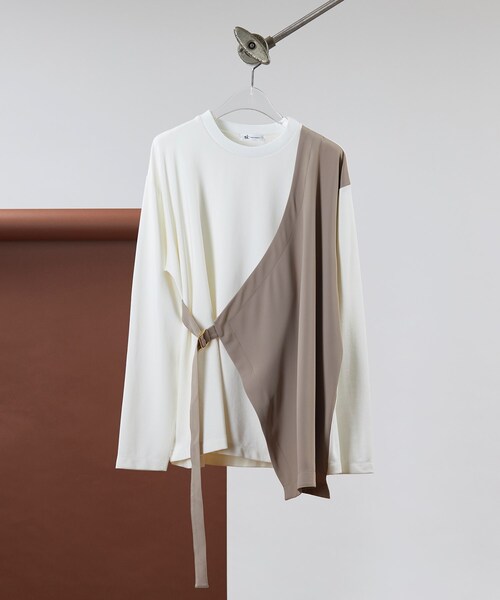 tk.TAKEO KIKUCHI(ティーケータケオキクチ)の「◆フロントダンチカットソー(ユニセックスアイテム)(Tシャツ/カットソー・メンズ・ブラック/ブラック系4/ベージュ系4/モスグリーン系4・01/02/03)」の5枚目の写真