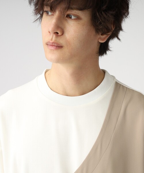 tk.TAKEO KIKUCHI(ティーケータケオキクチ)の「◆フロントダンチカットソー(ユニセックスアイテム)(Tシャツ/カットソー・メンズ・ブラック/ブラック系4/ベージュ系4/モスグリーン系4・01/02/03)」の10枚目の写真