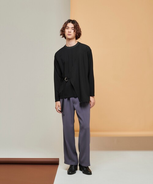 tk.TAKEO KIKUCHI(ティーケータケオキクチ)の「◆フロントダンチカットソー(ユニセックスアイテム)(Tシャツ/カットソー・メンズ・ブラック/ブラック系4/ベージュ系4/モスグリーン系4・01/02/03)」の16枚目の写真