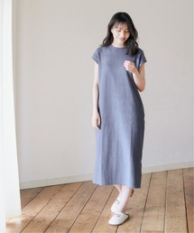 sleeping.com（スリーピングドットコム）の「オリジナルの香り付き素材 レディス・ランダムストライプジャガードカットソーワンピース（ルームウェア/パジャマ）」
