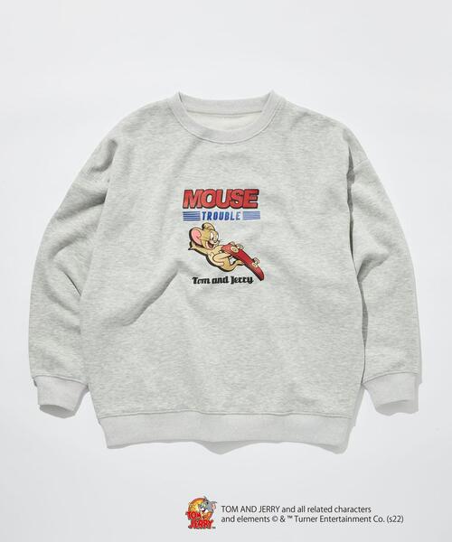 green label relaxing（グリーンレーベルリラクシング）の「【WEBオリジナル】＜GLR or＞TOM and JERRY スケート 長袖 スウェット（Tシャツ/カットソー・メンズ・ブラック/ダークグリーン/グレー/オフホワイト・S/M/L/XL）」の3枚目の写真
