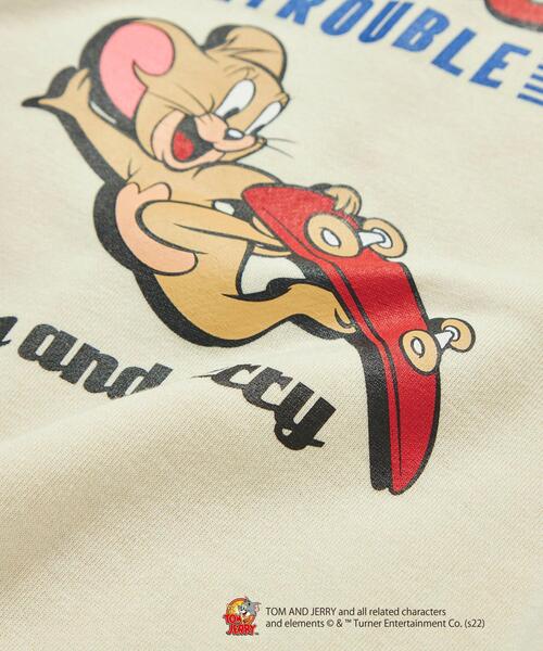green label relaxing（グリーンレーベルリラクシング）の「【WEBオリジナル】＜GLR or＞TOM and JERRY スケート 長袖 スウェット（Tシャツ/カットソー・メンズ・ブラック/ダークグリーン/グレー/オフホワイト・S/M/L/XL）」の12枚目の写真
