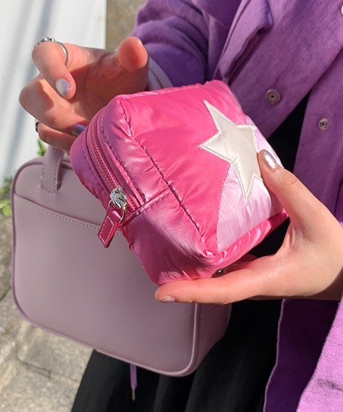 Casselini（キャセリーニ）の「Casselini(キャセリーニ)ぷくぷくポーチ（ポーチ・レディース・ピンク/シルバー/ブルー/ラベンダー・FREE）」の14枚目の写真