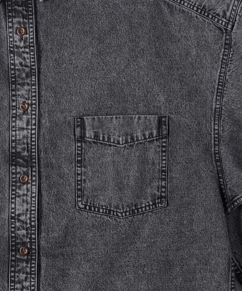 HONEYSUCKLE ROSE（ハニーサックルローズ）の「【HONEYSUCKLE ROSE】デニムシャツアウター（シャツ/ブラウス・レディース・ブラック・M/L）」の3枚目の写真