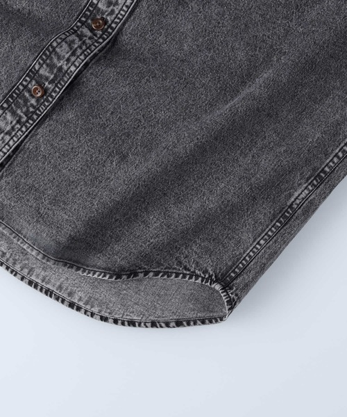 HONEYSUCKLE ROSE（ハニーサックルローズ）の「【HONEYSUCKLE ROSE】デニムシャツアウター（シャツ/ブラウス・レディース・ブラック・M/L）」の5枚目の写真