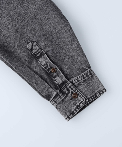 HONEYSUCKLE ROSE（ハニーサックルローズ）の「【HONEYSUCKLE ROSE】デニムシャツアウター（シャツ/ブラウス・レディース・ブラック・M/L）」の6枚目の写真