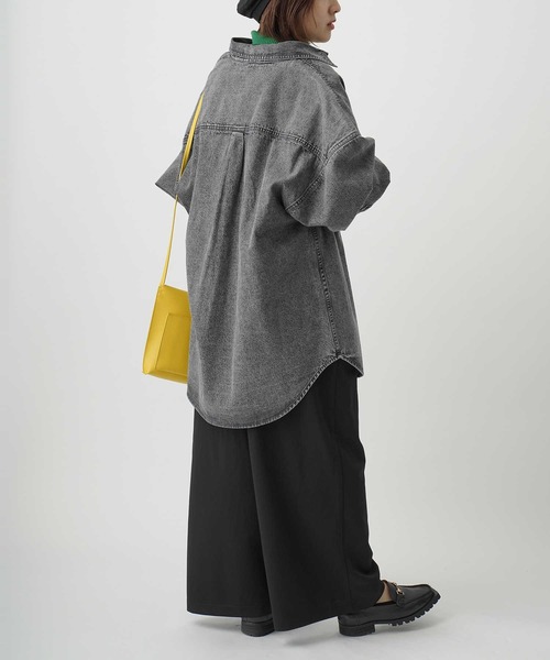 HONEYSUCKLE ROSE（ハニーサックルローズ）の「【HONEYSUCKLE ROSE】デニムシャツアウター（シャツ/ブラウス・レディース・ブラック・M/L）」の9枚目の写真