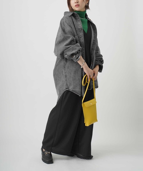 HONEYSUCKLE ROSE（ハニーサックルローズ）の「【HONEYSUCKLE ROSE】デニムシャツアウター（シャツ/ブラウス・レディース・ブラック・M/L）」の10枚目の写真