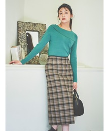 Te chichi | 【貴島明日香コラボ】チェックリバーシブルスカート(スカート)