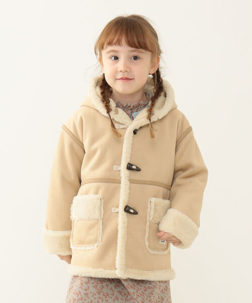 BEAMS mini(ビームスミニ)の「BEAMS mini / フェイクムートン コート(90~150cm)(ムートンコート・キッズ・ブラウン系その他・150/120/90/130/110/140/100)」の2枚目の写真