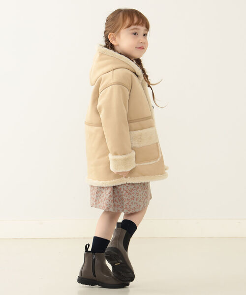 BEAMS mini(ビームスミニ)の「BEAMS mini / フェイクムートン コート(90~150cm)(ムートンコート・キッズ・ブラウン系その他・150/120/90/130/110/140/100)」の6枚目の写真