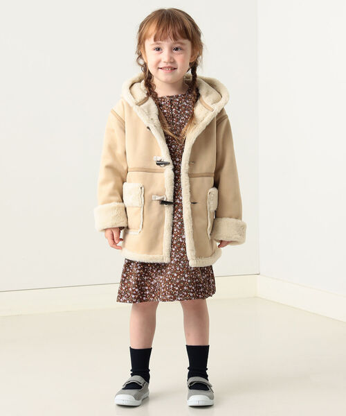 BEAMS mini(ビームスミニ)の「BEAMS mini / フェイクムートン コート(90~150cm)(ムートンコート・キッズ・ブラウン系その他・150/120/90/130/110/140/100)」の3枚目の写真