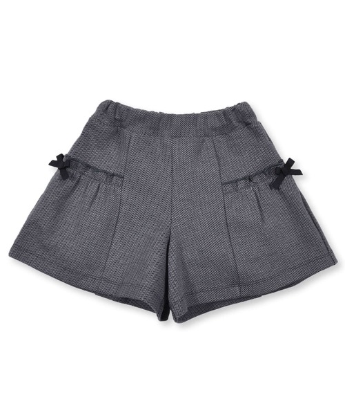 BeBe（ベベ）の「BeBe/ヘリンボンジャガードヒラミニパンツ(90~150cm)（その他パンツ・キッズ・ブラック系その他/ブラウン系その他・140/130/150/120/100/110/90）」の2枚目の写真